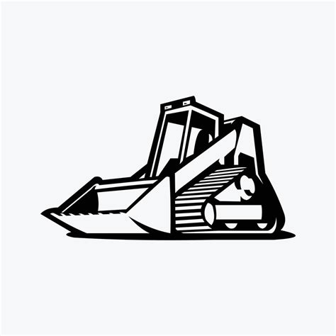 track skid steer silhouette|free skid steer clip art.